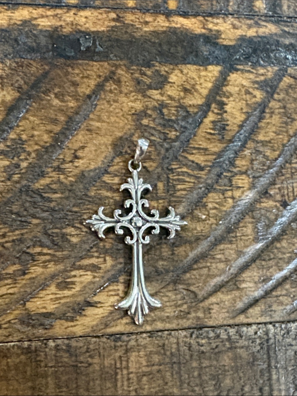 Sterling Silver Ornate Cross Pendant - Elegant Home Accent